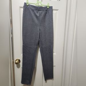 Plaid skinny high waist dress pants